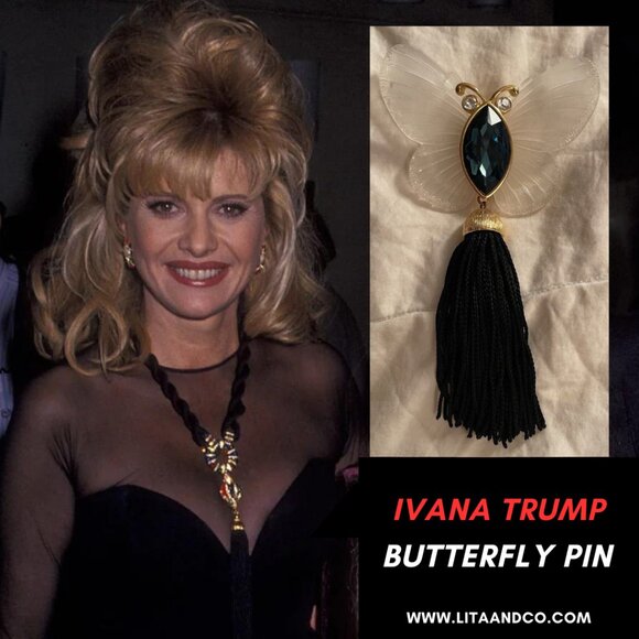 Ivana Trump Sapphire Tassle Pin/Pendant - Picture 1 of 6
